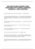 MSF BASIC RIDER COURSE STUDY QUESTIONS WITH CORRECT ANSWERS GRADED A+ |100% VERIFIED|