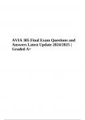 AVIA 305 Final Exam Questions and Answers Latest Update 2024/2025 | Graded A+.