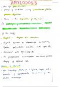 Amyloidosis pathology handwritten notes 