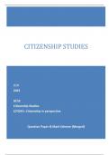 OCR 2023 GCSE Citizenship Studies J270/01: Citizenship in perspective Question Paper & Mark Scheme (Merged