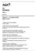 AQA AS PHYSICS PAPER 1 SECTION 1 - 5 EXAM GUIDE QNS & ANS MAY 2024