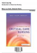 Test Bank: Introduction to Critical Care Nursing 7th Edition by Mary Lou Sole - Ch. 1-21, 9780323377034 , with Rationales