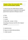 Chapter 6 Quiz Terrorismwith 100% correct answers(latest update)