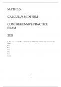 MATH 104 CALCULUS MIDTERM COMPREHENSIVE PRACTICE EXAM 2024