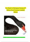 Test Bank - Biological Science, 6th Edition By Scott Freeman Chapter 1 - 54 |Newest Version