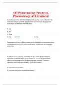 ATI Pharmacology Proctored, Pharmacology ATI Proctored