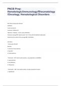 PNCB Prep Hematologic Immunology Rheumatology Oncology, Hematological Disorders Written Exam.