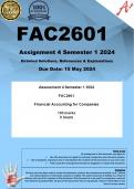 FAC2601 Assignment 4 (Q1 & Q2 COMPLETE ANSWERS) Semester 1 2024 - DUE 15 May 2024  (Q3 IN PROGRESS)