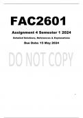 FAC2601  Assignment 4  - Semester 1 - 2024