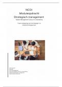NCOI module Strategisch Management 2024, Fuseren twee bedrijven, analyse strategie en besluitvormingsporces, geslaagd cijfer 8 met feedback ncoi