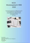 Module HRM NCOI 2024, bespreek HRM themas binnen jouw bedrijf, theorie Rengelink & Schouwstra, Employee journey, Piramidemodel van Vinke en meer. Geslaagd cijfer 8