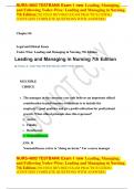 NURS-4803 TESTBANK Exam 1 new  Leading, Managing, and Following Yoder-Wise: Leading and Managing in Nursing, 7th Edition(2023/2024 REVISED EXAM PRACTICE GUIDE) (CONTAINS COMPLETE QUESTIONS WITH ANSWERS)
