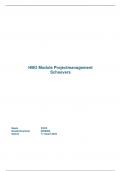Schoevers HBO Moduleopdracht Projectmanagement: Projectplan inclusief beoordeling/feedback, cijfer: 8 (maart 2024)