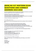 [NGN] NU 637 MIDTERM EXAM QUESTIONS AND CORRECT ANSWERS 2023-2024  