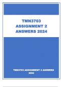 TMN3703 ASSIGNMENT 2 ANSWERS 2024
