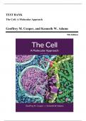 Test Bank - The Cell: A Molecular Approach, 9th Edition (Cooper, 2023), Chapter 1-19 | 9780197583722 | Complete Guide A+