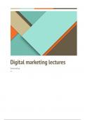 Digital marketing summary lectures VU