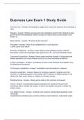Business Law Exam 1 Study Guide latest updated