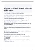 Business Law Exam 1 Review Questions and Answers