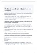 Business Law Exam 1 Questions and Answers