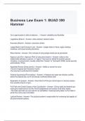 Business Law Exam 1 BUAD 390 Hammer Questions and Answers