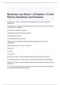 Business Law Exam 1 (Chapters 1-5 and Ethics) Questions and Answers