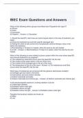 IBEC Exam Questions and Answers (Graded A)