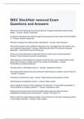 IBEC Elect-Hair removal Exam Questions and Answers