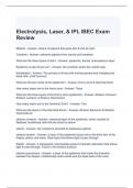 Electrolysis, Laser, & IPL IBEC Exam Review 2024