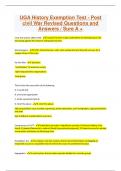 UGA History Exemption Test - Post civil War Revised Questions and Answers / Sure A +