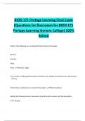 BIOD 171 Portage Learning Final Exam  (Questions for final exam for BIOD 171  Portage Learning Geneva College) 100%  Solved 