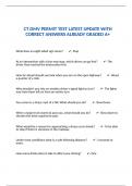 CT DMV PERMIT TEST LATEST UPDATE WITH CORRECT ANSWERS ALREADY GRADED A+