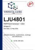 LJU4801 PORTFOLIO (DETAILED ANSWERS) MAY JUNE  2024 - DISTINCTION GUARANTEED