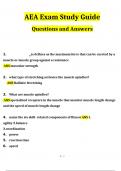 AEA Exam Study Guide Questions and Answers 2024 / 2025 | 100% Verified Answers