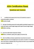 AEA Certification Exam Questions and Answers 2024 / 2025 | 100% Verified Answers