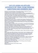SAYLES AHIMA AN APPLIED APPROACH HIT FINAL EXAM VERIFIED QUESTIONS AND ANSWERS 2024