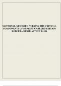 Maternal-Newborn Nursing The Critical Components of Nursing Care 3rd Edition Roberta Durham Test bank.
