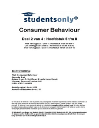Consumer behavior - H5-8