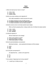 English Answers practice exam block 4
