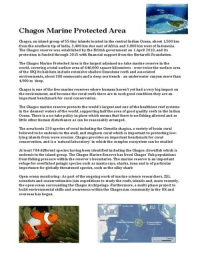 Chagos Marine Protection Area - Coral Reefs 