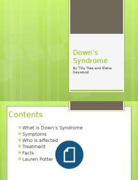 Down's syndrome presentation