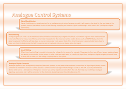 P2- Explain the characteristics of digital and analogue control systems