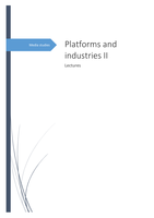 Media Platforms and Industries II lectures week 1 2