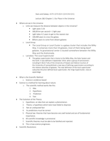 Stars, Galaxies, and the Universe Chapter 1 lecture notes