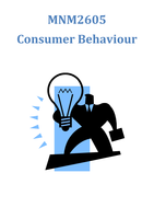 MNM2605 – Consumer Behaviour Detailed Notes