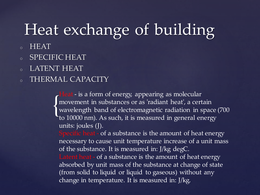 heat exchange of building