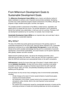 Summary  article by Sachs "From Millennium Development Goals to Sustainable Development Goals"