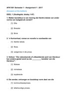 AFK1501 - SEMESTER 1 - ASSIGNMENT 1 - Q+ANSWERS