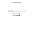 Unit 32: Network System Security LO4 P4 P5 M3