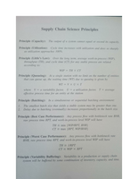 Summary of Supply Chain Science - Wallace J. Hopp